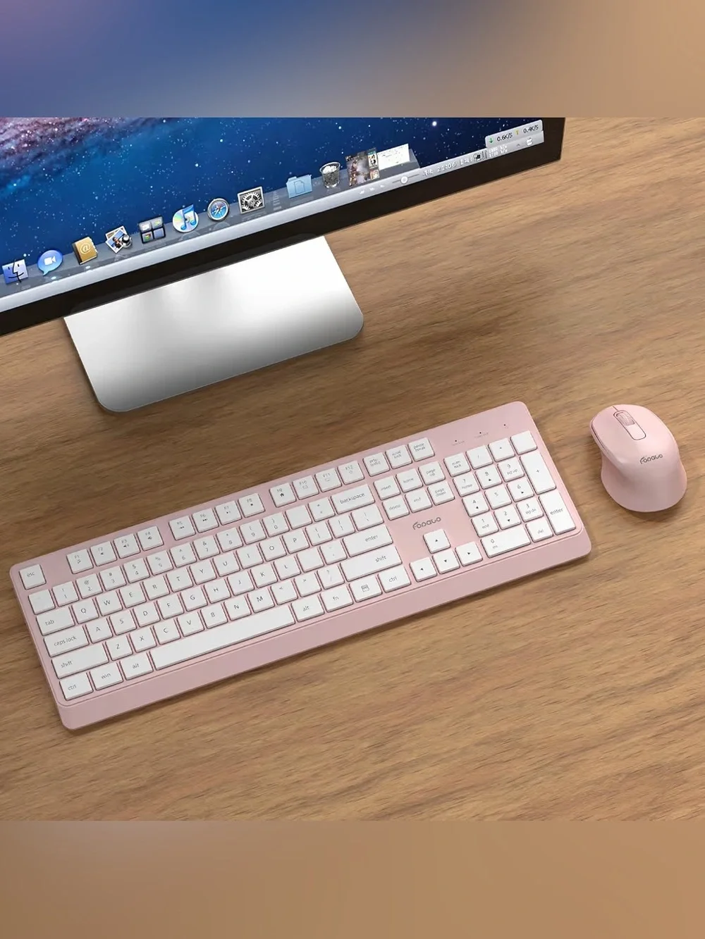 Wireless Keyboard and Mouse Combo, 2.4G USB Full Size Keyboard